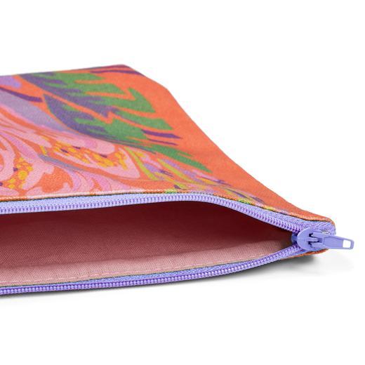 Pink floral pouch